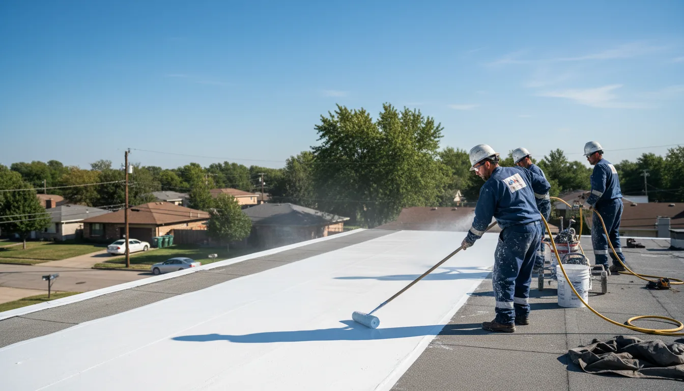 Commercial roof coating in Davis City, IA near me